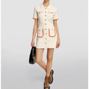 Maje Risal Tweed gold button collared dress NWT US S, maje 1